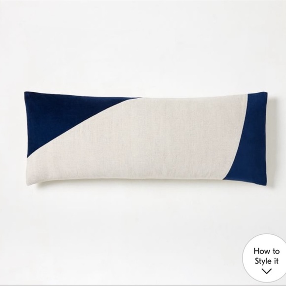 West Elm Accents West Elm Cotton Linen Velvet Pillow Cover Midnight